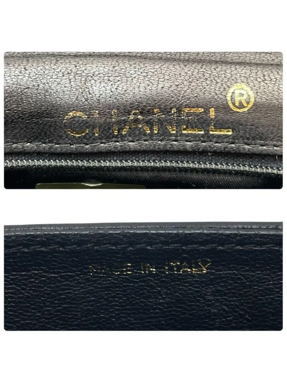 Chanel Lambskin CC Logo Chain Shoulder Bag Black